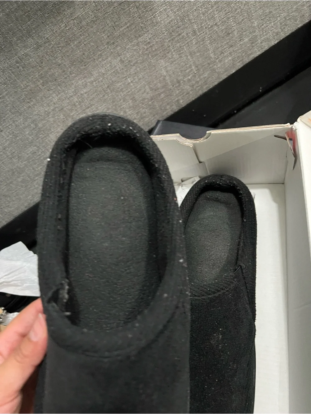Deer Stags black slip ons